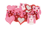 Naklejka z filcu Serca (16szt) FVW04 Brewis